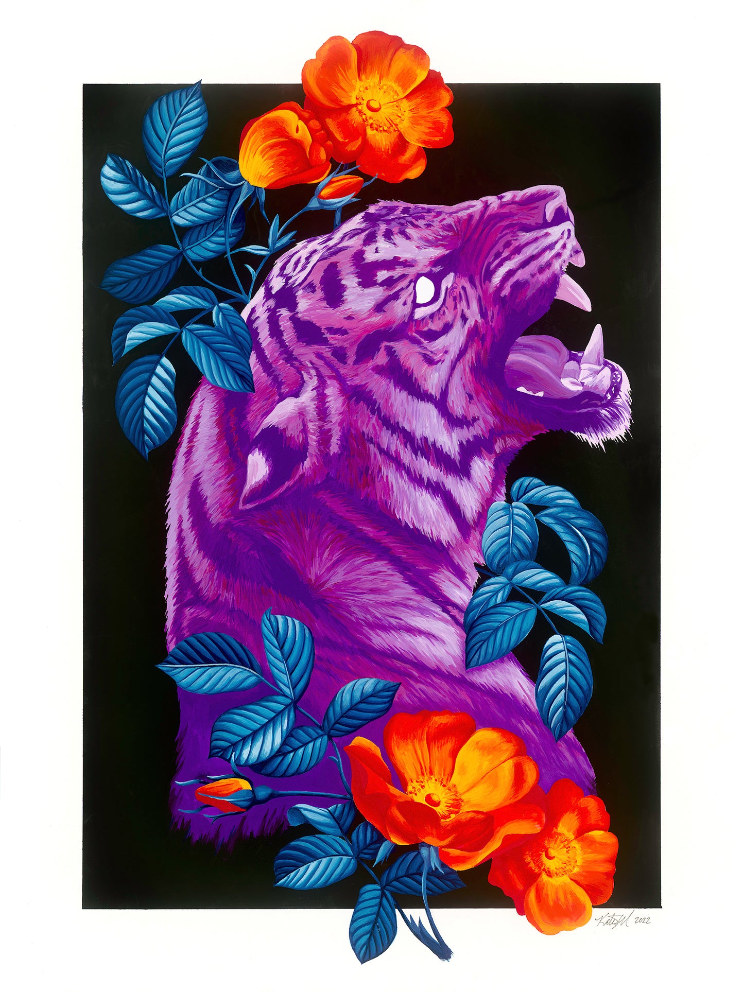"Purple Tiger" - Art Print